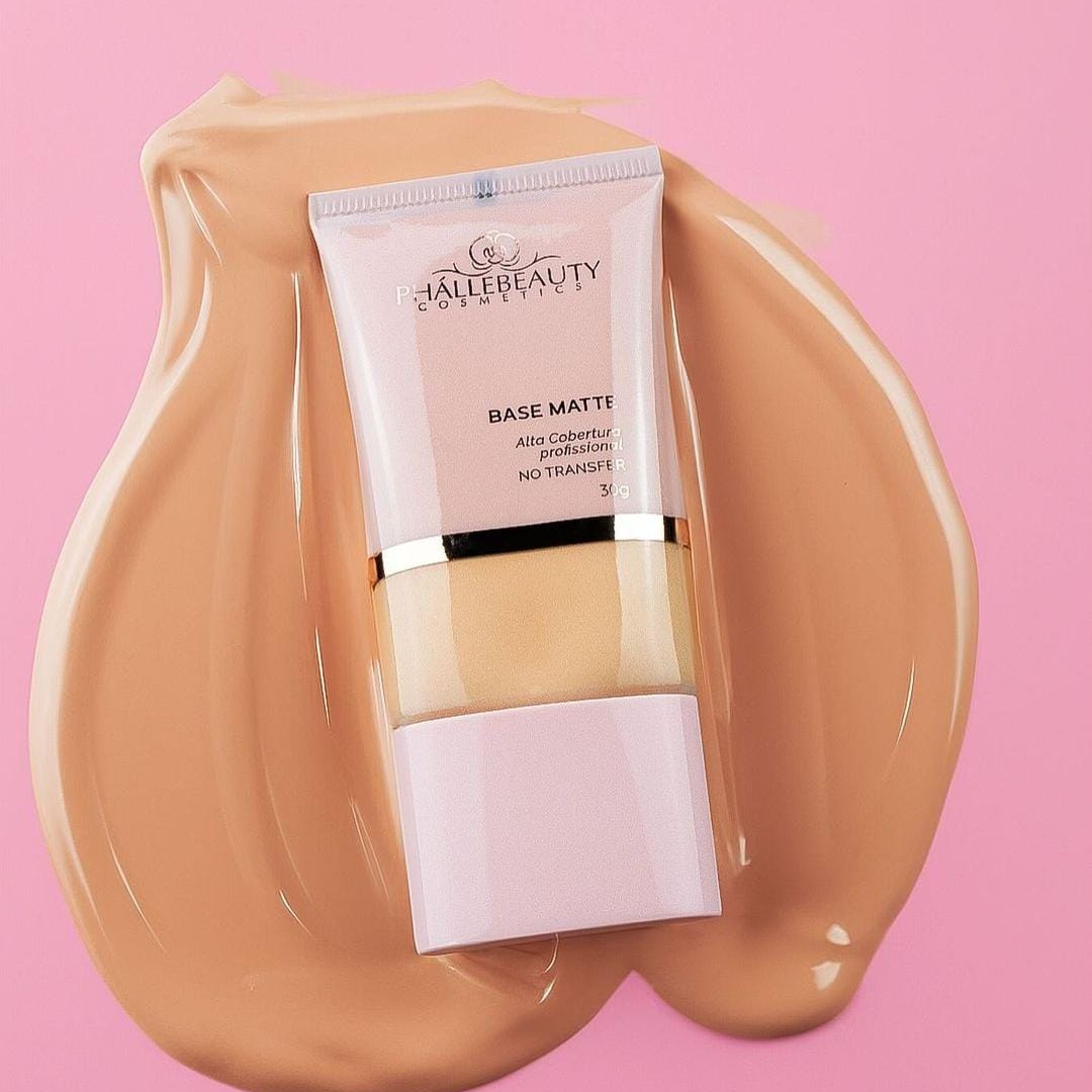 Base Matte Alta Cobertura Profissional Phallebeauty