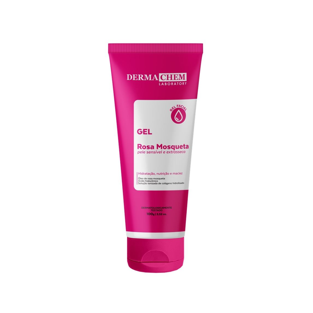 O Gel Antirressecamento Rosa Mosqueta DermaChem foi desenvolvido com ativos altamente hidratantes e emolientes, proporcionando nutrição profunda sem pesar, com um toque seco e aveludado.