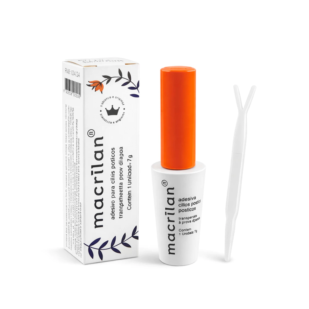 A Cola Para Cílios Postiços Transparente Macrilan é uma cola de alta qualidade e segura para aplicar cílios postiços. Ela é transparente, hipoalergênica e resistente à água, garantindo que os cílios fiquem no lugar durante todo o dia. 