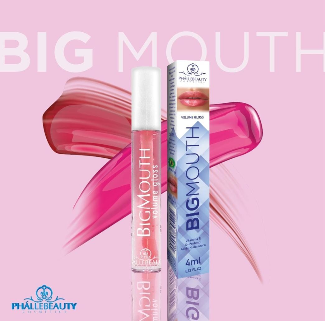 O Gloss Labial Big Mouth PhalleBeauty é um regenerador labial que hidrata profundamente enquanto proporciona efeito de preenchimento não invasivo.