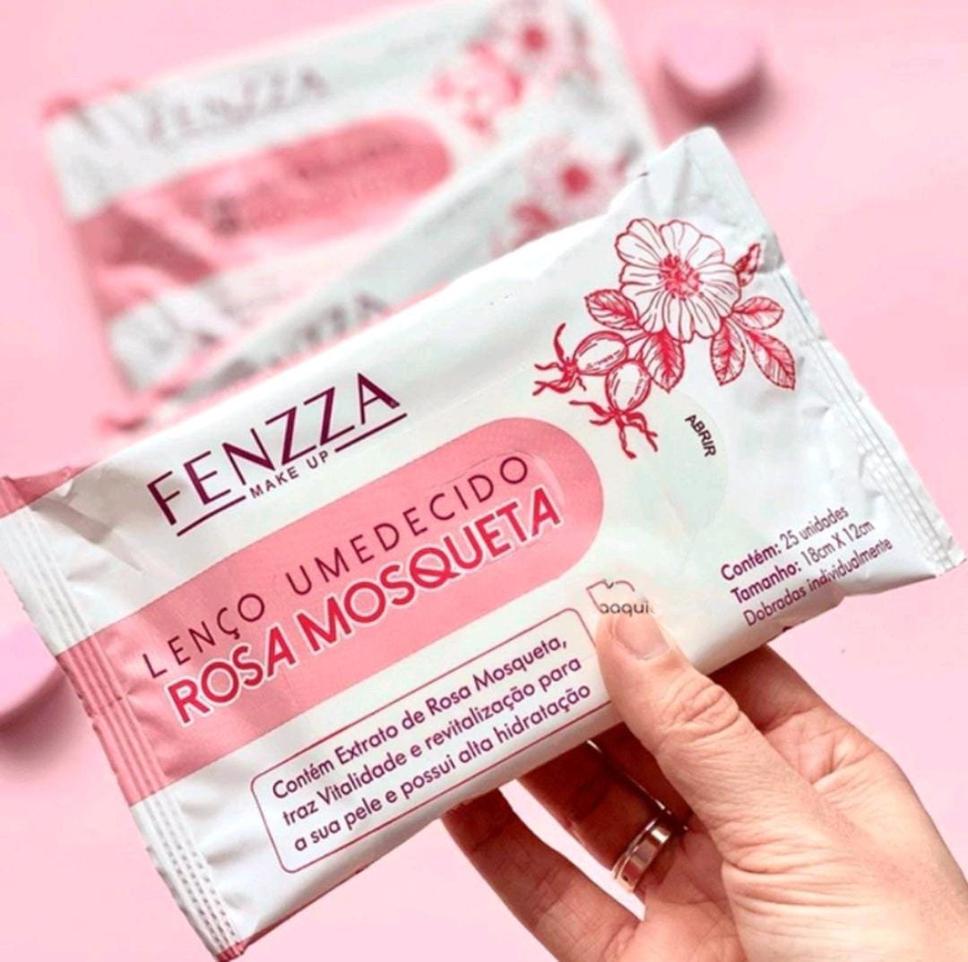 O Lenço Umedecido Rosa Mosqueta Fenzza contém Extrato de Rosa Mosqueta, traz vitalidade e revitalização para a sua pele e possui alta hidratação. deixando uma suave sensação de frescor, ajuda a manter a pele jovem e hidratada.