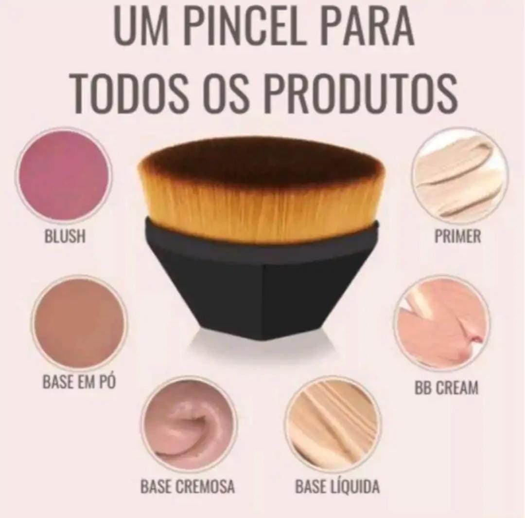O Pincel profissional mágico para aplicação de maquiagem. É o que todas as blogueiras estão usando. Ele faz com que a aplicação da maquiagem seja muito rápida, sem marcas, e sem desperdício de produtos.