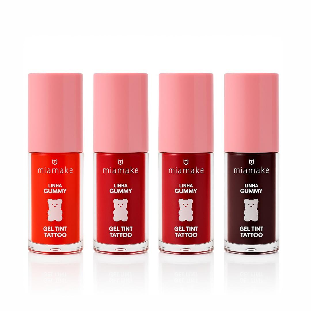 Com textura leve, acabamento confortável e 4 cores incríveis, o Gel Tint Tattoo Gummy Mia Make é perfeito para deixar seus lábios naturalmente coloridos com um toque de intensidade e durabilidade.