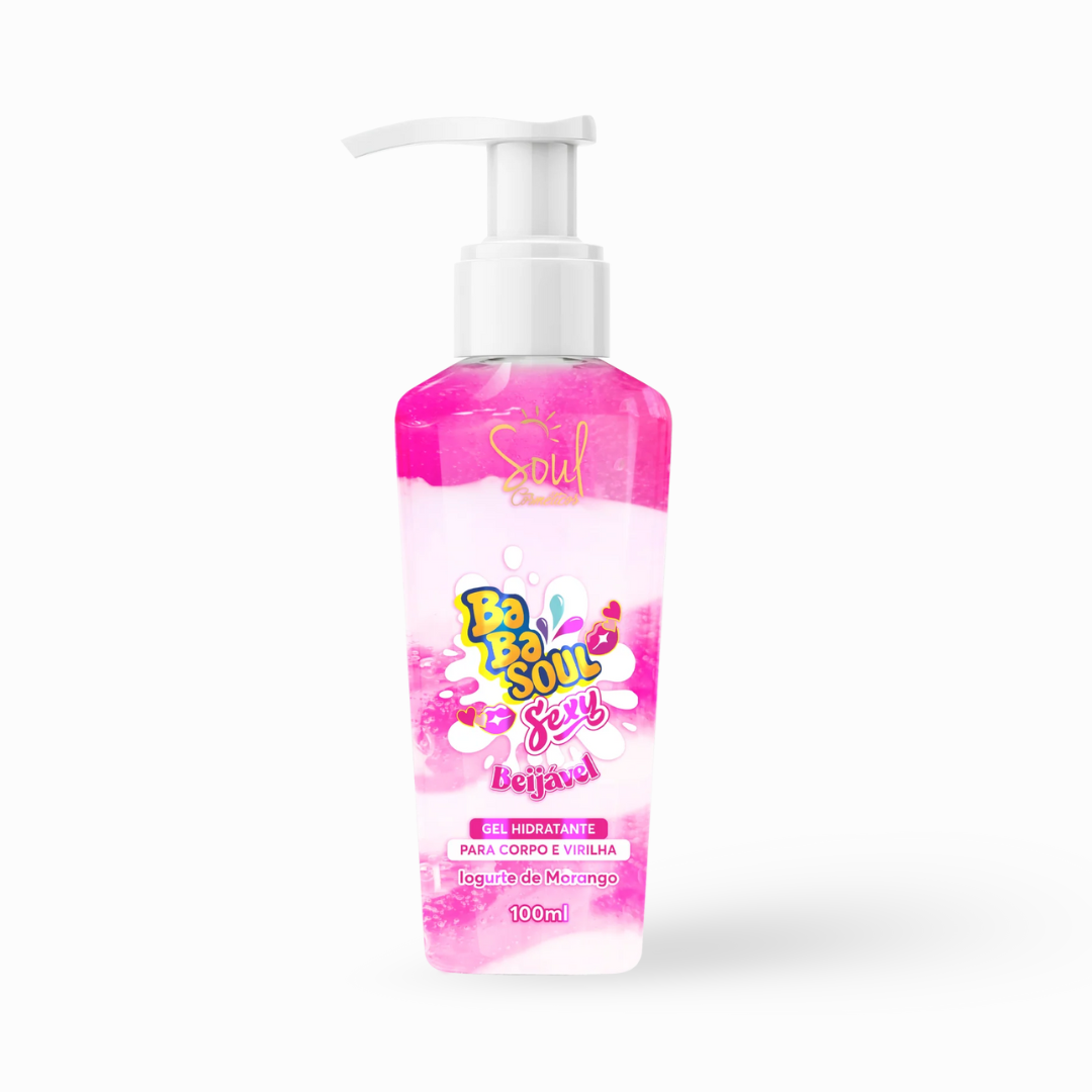 el Hidratante Corpo e Virilha de Iogurte de Morango Soul Cosmeticos 100ml